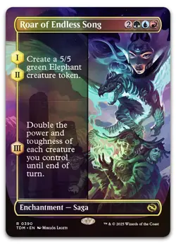 Roar of Endless Song (Borderless) #390 (Foil) NM Tarkir Dragonstorm Magic MTG - Image 1