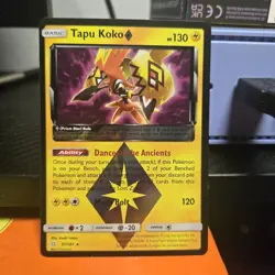Pokemon TCG Tapu Koko Prism Star Sun & Moon - Team Up 51/181 Holo Rare - Image 1