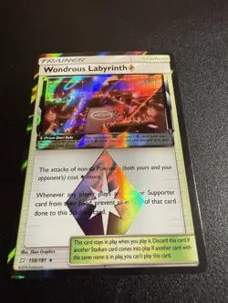 Pokemon TCG Wondrous Labyrinth Prism Star Holo + Lusamine Prism Star Team Up - Image 3