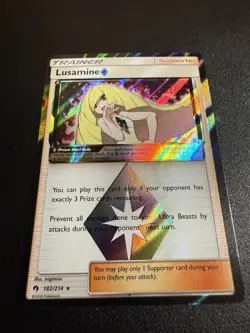 Pokemon TCG Wondrous Labyrinth Prism Star Holo + Lusamine Prism Star Team Up - Image 5