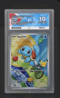 Pokemon Squirtle MEP 039 ACE 10 Gem Mint First Partner Illustration - Image 2