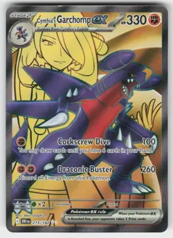 CYNTHIA'S GARCHOMP EX 215/182 ULTRA RARE DESTINED RIVALS POKEMON NM/M - Image 2