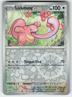 Lickitung 108/165 Reverse Holo Common 151 Pokemon NM - Image 1
