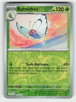 BUTTERFREE 003/159 REVERSE HOLO R JOURNEY TOGETHER POKEMON NM/M - Image 2
