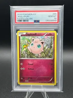 2016 Pokemon XY Fates Collide Jigglypuff #65 PSA 10 GEM MINT - Low Pop - Image 1