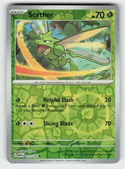 Scyther 123/165 Reverse Holo Uncommon 151 Pokemon NM - Image 2
