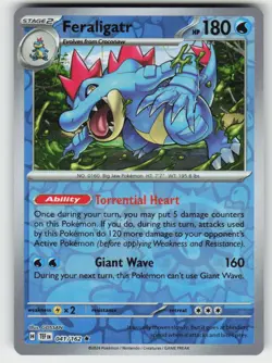 FERALIGATR 041/162 R REVERSE HOLO TEMPORAL FORCES POKEMON NM/M - Image 1