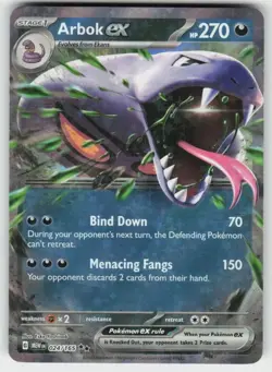 Arbok ex 024/165 Double Rare 151 Pokemon NM - Image 2