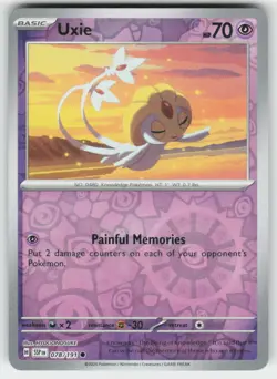 UXIE 078/191 REVERSE HOLO C SURGING SPARKS POKEMON NM/M - Image 2