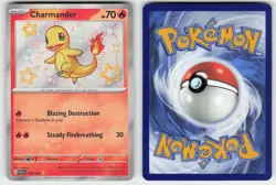 CHARMANDER 109/091 SHINY RARE PALDEAN FATES POKEMON NM/M - Image 1