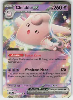 CLEFABLE EX 082/197 DOUBLE RARE OBSIDIAN FLAMES POKEMON NM/M - Image 2