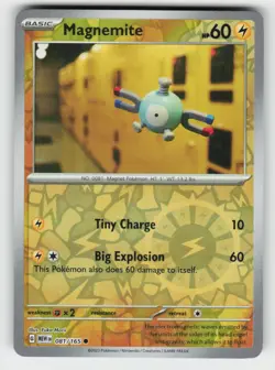 MAGNEMITE 081/165 REVERSE HOLO C 151 POKEMON NM/M - Image 2
