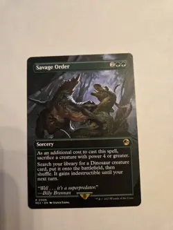 🔥MTG Savage Order (Borderless) Universes Beyond: Jurassic World Collection🔥 - Image 1