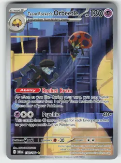TEAM ROCKET'S ORBEETLE 198/182 ILLUSTRATION RARE DESTINED RIVALS POKEMON NM/M - Image 2