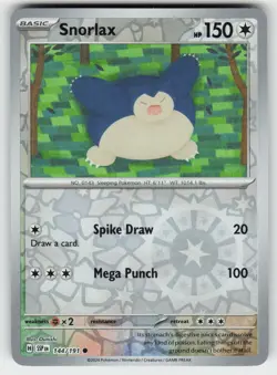 Snorlax 144/191 Reverse Holo Common Surging Sparks Pokemon NM - Image 1