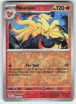 NINETALES 017/191 REVERSE HOLO UC SURGING SPARKS POKEMON NM/M - Image 2
