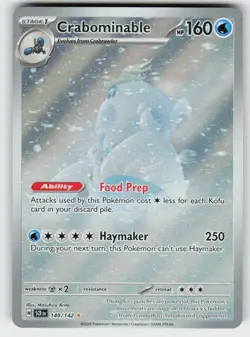 CRABOMINABLE 149/142 ILLUSTRATION RARE STELLAR CROWN POKEMON NM/M - Image 2