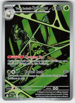 TEAM ROCKET'S SPIDOPS 187/182 ILLUSTRATION RARE DESTINED RIVALS POKEMON NM/M - Image 2