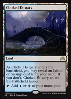 Slightly Played, English - 1 x MTG Choked Estuary - Foil Shadows over Innistrad - Image 1