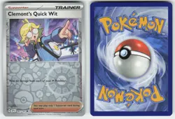 CLEMONT'S QUICK WIT 167/191 REVERSE HOLO UC SURGING SPARKS POKEMON NM/M - Image 1