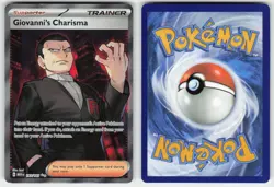 GIOVANNI'S CHARISMA 197/165 ULTRA RARE 151 POKEMON NM - Image 1