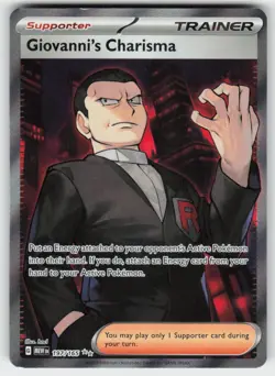 GIOVANNI'S CHARISMA 197/165 ULTRA RARE 151 POKEMON NM - Image 2