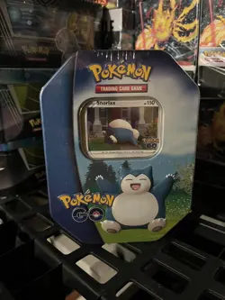Pokemon TCG Pokemon Go SNORLAX Gift Tin Factory Sealed - 4 Booster Packs PoGo - Image 1