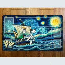 One Piece Playmat Goghing Merry TCG Playmat Custom Mat | Stitched Edges - Image 1