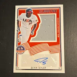 2025 Panini Stars & Stripes Silhouettes Devin Taylor Auto Patch /199 - Image 1