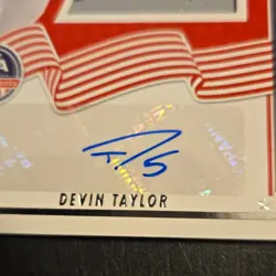 2025 Panini Stars & Stripes Silhouettes Devin Taylor Auto Patch /199 - Image 4