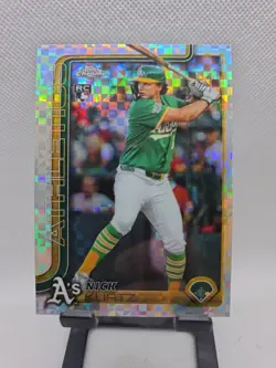 Nick Kurtz 2025 Topps Chrome Update RC X-Fractor Refractor #USC178 A’s - Image 1