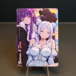 Frieren & Fern - Retro Waifus, Custom Anime Waifu Trading Card Frieren - Image 1