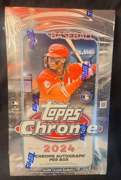2024 Topps Chrome Baseball Hobby Box - NEW FACTORY SEALED - Image 1