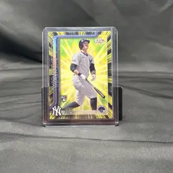 2025 Topps Chrome Ben Rice Radiating Rookies #RR-15 New York Yankees - Image 1