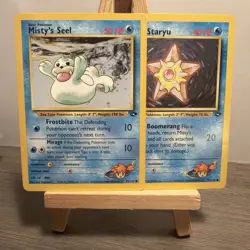 Mistys Seal Common Pokemon Trading Card Gym Challenge 91/132 Staryu 92/132 - Image 1