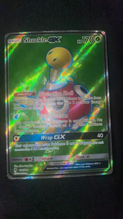 Pokemon TCG Shuckle GX Full Art Holo Card 195/214 Sm-Lost Thunder Ultra Rare - Image 1