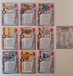 Pokemon Topps TV Animated Series Cards Lot of 9 - some Foil + 1 Checklist - Image 2