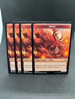 ***SPIRIT TOKEN x4***mtg Kamigawa Neon Dynasty (#09/19) - Image 1