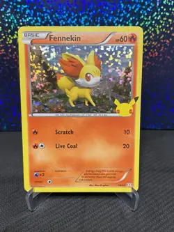 Pokemon Fennekin 25th Anniversary McDonald's Promo 2021 Holo Card #14/25 NM - Image 1