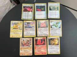 Lot Of 10 Vintage Pokemon Cards Flygon Eevee Raichu Clefairy - Image 1