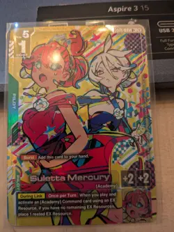 Gundam Card Game GD04-085 R+ Suletta Mercury Alt Art Foil - Image 1