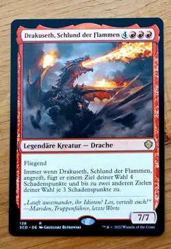 Mtg Magic: Drakuseth, Schlund der Flammen, Maw of Flames, DEUTSCH, Drache - Image 1