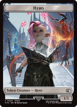 Hero (0005) // Food Double-Sided Token [FINAL FANTASY Tokens] Foil Near Mint - Image 1