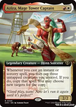 Aziza, Mage Tower Captain (Extended Art) [SOS - 345] - NM TCG MTG - Image 1