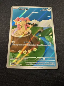 Audino Illustration Rare SV: Black Bolt 151/086 NM Pokemon - Image 3
