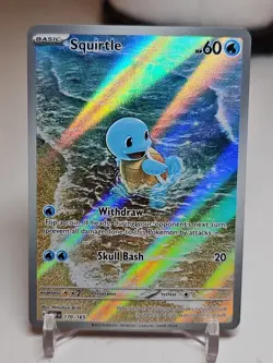 Pokemon Squirtle 170/165 Scarlet and Violet 151 Holo Illustration Rare NM - Image 1