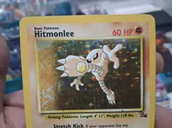 Pokemon Hitmonlee Fossil Holo Rare Card 7/62 1999 60 HP Basic - Image 2