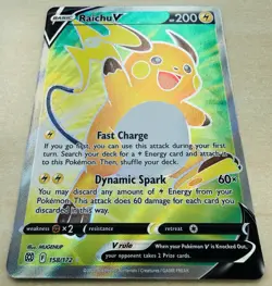 Raichu V 158/172 Ultra Rare Brilliant Stars Pokemon TCG Near Mint - Image 2
