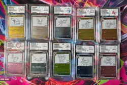 Pokemon Yu Nagaba COMPLETE SET Eeveelutions + Pikachu - ACE 10 - Image 1