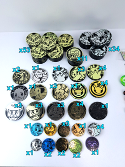 Huge Lot of 151 Official Pokemon TCG Coins PLUS Dice, Markers & More!- LOOK! - Image 2